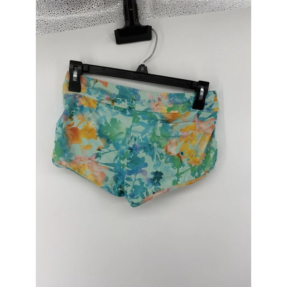 Athleta Girl Cannonball 2.0 Shorts Multicolor Floral Watercolor Print Size L/12